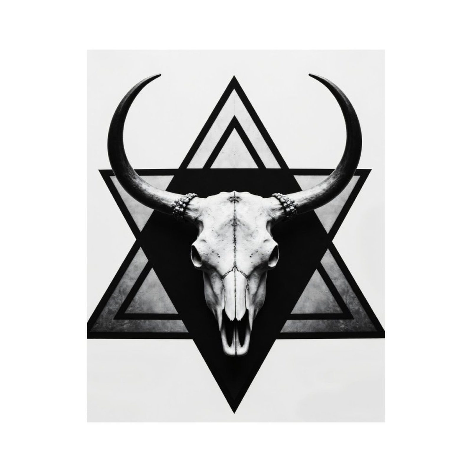 Paint By Numbers Kit for Adults Beginner - DIY Geometric Bull Skull Art Print Canvas Painting Kits for Adults, Frameless Paint By Number for Adults for Home Wall Decor 16x20 Inch