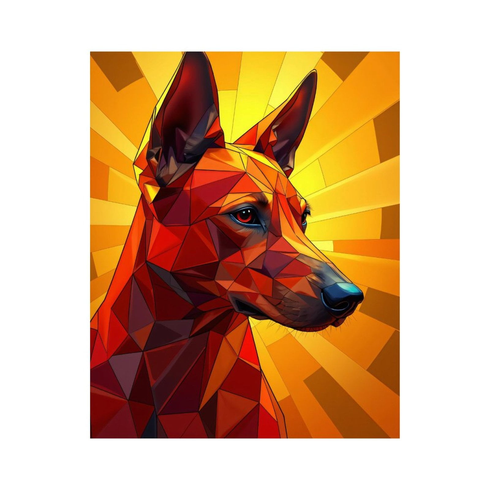 Paint By Numbers Kit for Adults Beginner - DIY Geometric Dog Art Bright Colors Canvas Painting Kits for Adults, Frameless Paint By Number for Adults for Home Wall Decor 16x20 Inch