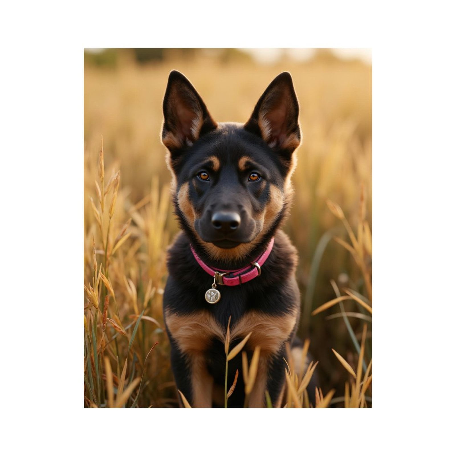 Paint By Numbers Kit for Adults Beginner - DIY German Shepherd Dog In Field Canvas Painting Kits for Adults, Frameless Paint By Number for Adults for Home Wall Decor 16x20 Inch