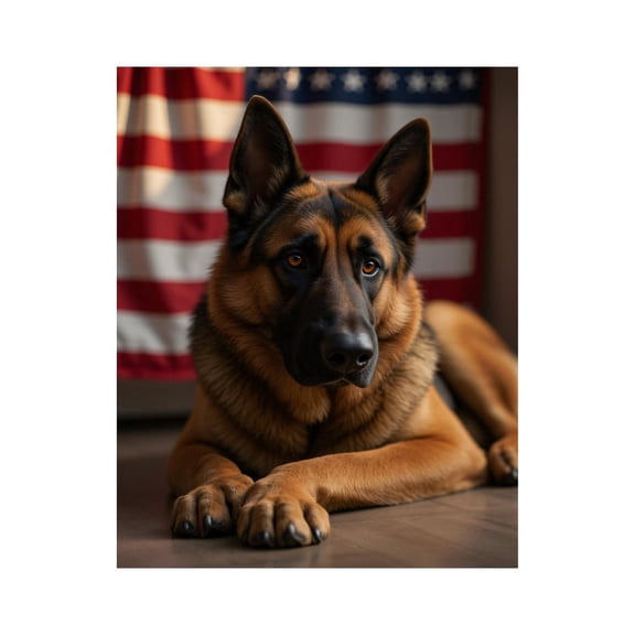 Paint By Numbers Kit for Adults Beginner - DIY German Shepherd Flag Pride Canvas Painting Kits for Adults, Frameless Paint By Number for Adults for Home Wall Decor 16x20 Inch