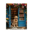 thumbnail image 1 of Paint By Numbers Kit for Adults Beginner - DIY Golden Retriever Bookstore Flower Shop Canvas Painting Kits for Adults, Frameless Paint By Number for Adults for Home Wall Decor 16x20 Inch, 1 of 7