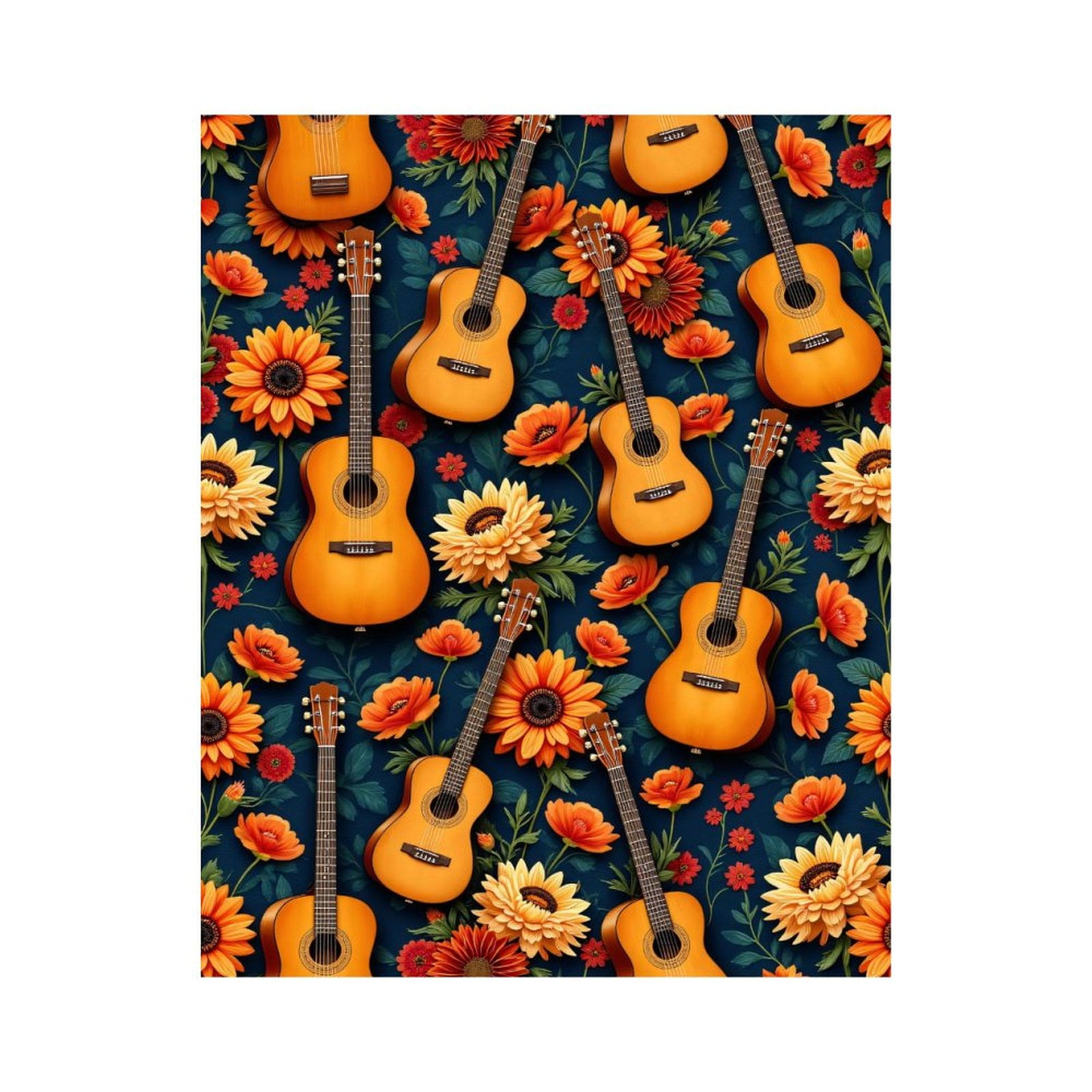 Paint By Numbers Kit for Adults Beginner - DIY Guitars Flowers Vibrant ...
