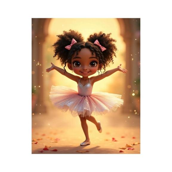 Paint By Numbers Kit for Adults Beginner - DIY Joyful Little Dancer Sparkles Canvas Painting Kits for Adults, Frameless Paint By Number for Adults for Home Wall Decor 16x20 Inch