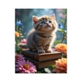 thumbnail image 1 of Paint By Numbers Kit for Adults Beginner - DIY Kitten On Books Among Flowers Canvas Painting Kits for Adults, Frameless Paint By Number for Adults for Home Wall Decor 16x20 Inch, 1 of 7