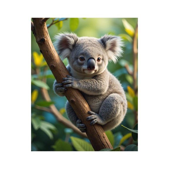 Paint By Numbers Kit for Adults Beginner - DIY Koala Climbing Tree Nature Scene Canvas Painting Kits for Adults, Frameless Paint By Number for Adults for Home Wall Decor 16x20 Inch