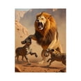thumbnail image 1 of Paint By Numbers Kit for Adults Beginner - DIY Lion Defending Against Hyenas Canvas Painting Kits for Adults, Frameless Paint By Number for Adults for Home Wall Decor 16x20 Inch, 1 of 7