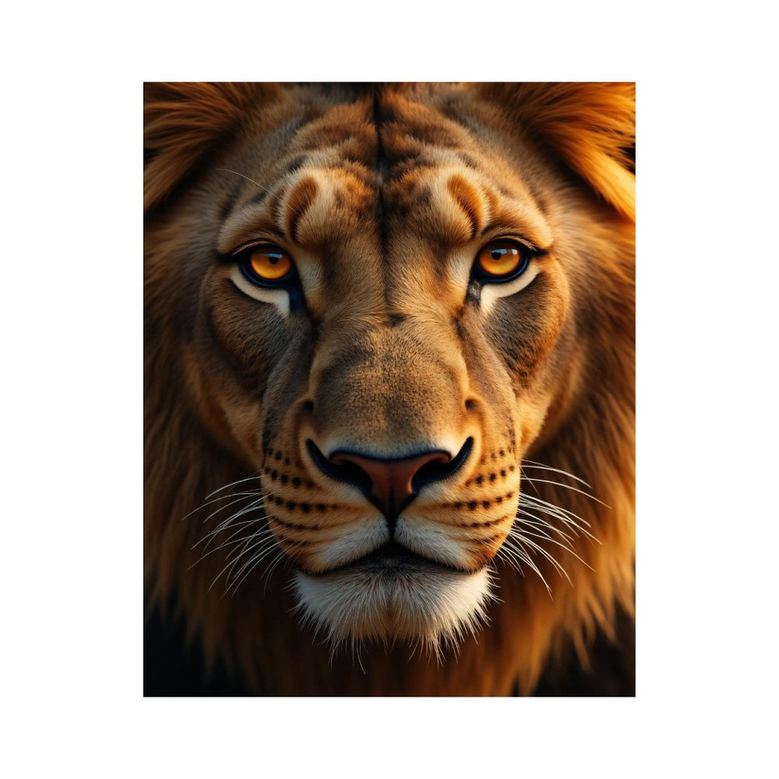 Paint By Numbers Kit for Adults Beginner - DIY Lion Fierce Gaze Close Up Canvas Painting Kits for Adults, Frameless Paint By Number for Adults for Home Wall Decor 16x20 Inch