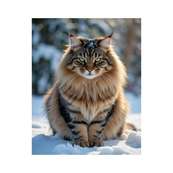 Paint By Numbers Kit for Adults Beginner - DIY Maine Coon Snow Portrait Canvas Painting Kits for Adults, Frameless Paint By Number for Adults for Home Wall Decor 16x20 Inch