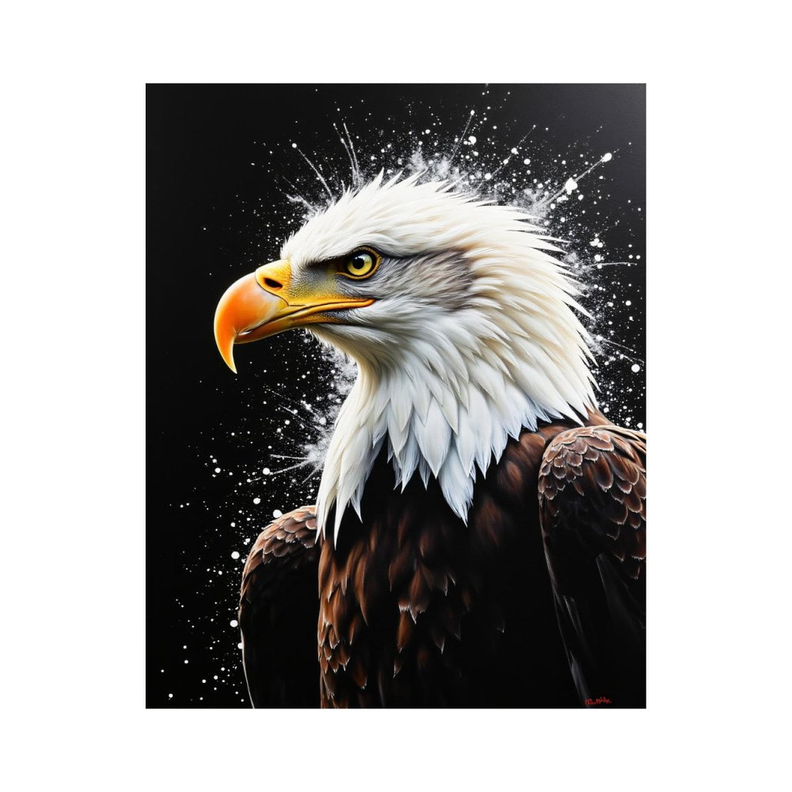 Paint By Numbers Kit for Adults Beginner - DIY Majestic Bird White Feathers Art Canvas Painting Kits for Adults, Frameless Paint By Number for Adults for Home Wall Decor 16x20 Inch