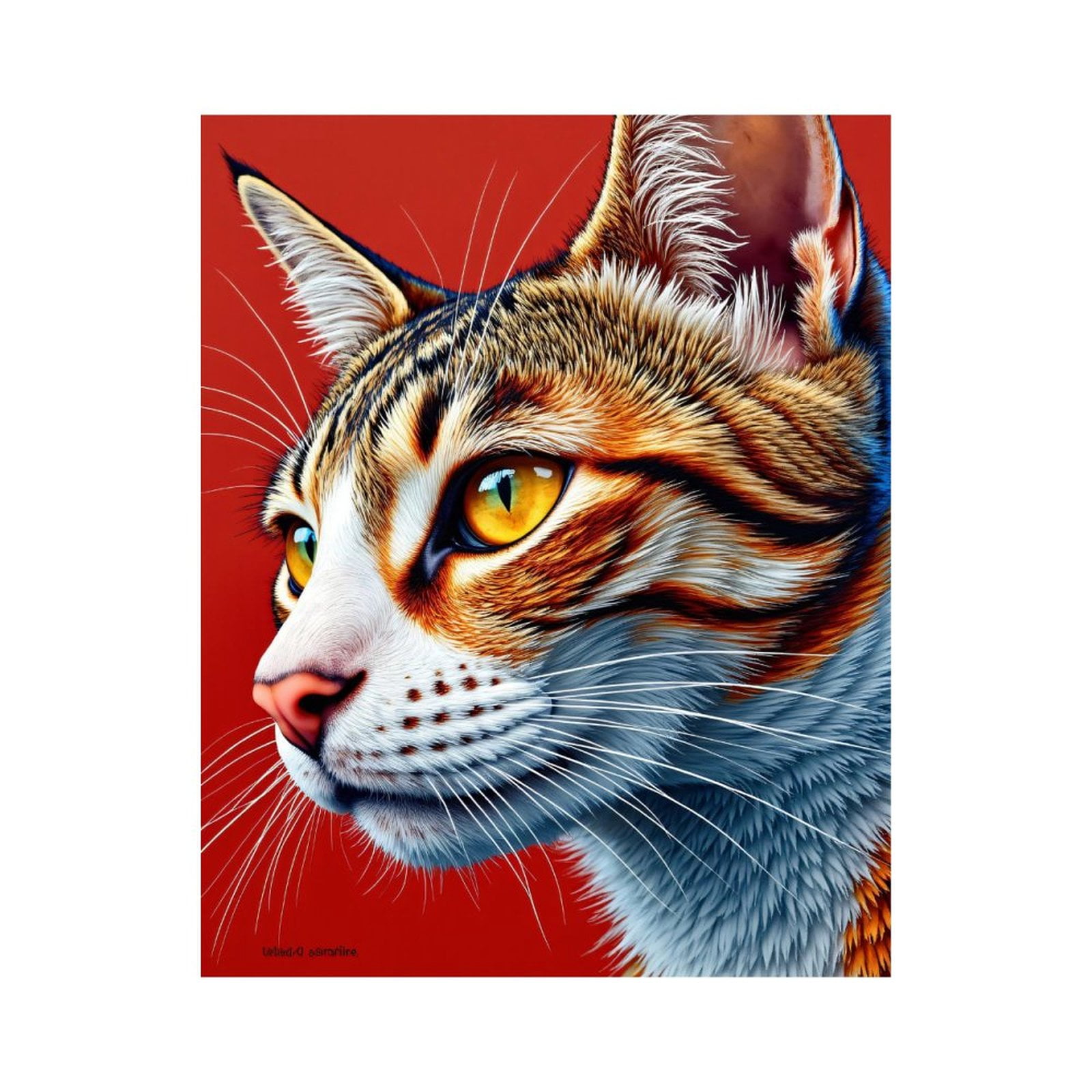 Paint By Numbers Kit for Adults Beginner - DIY Majestic Cat Portrait Art Canvas Painting Kits for Adults, Frameless Paint By Number for Adults for Home Wall Decor 16x20 Inch