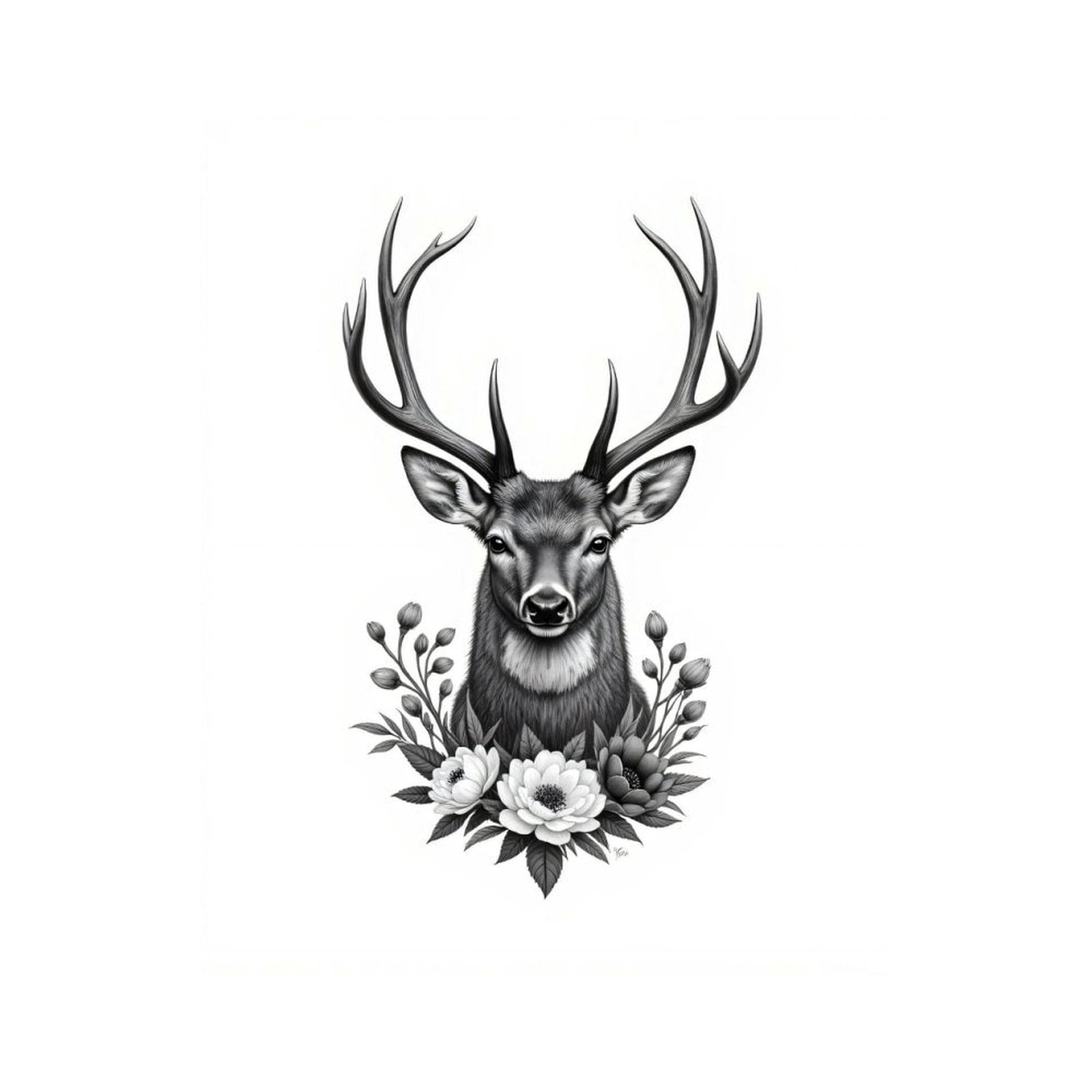 Paint By Numbers Kit for Adults Beginner - DIY Majestic Deer Floral Art Canvas Painting Kits for Adults, Frameless Paint By Number for Adults for Home Wall Decor 16x20 Inch