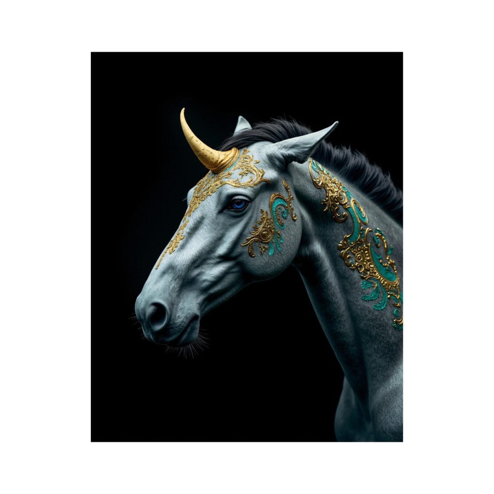 Paint By Numbers Kit for Adults Beginner - DIY Majestic Fantasy Horse Art Deco Canvas Painting Kits for Adults, Frameless Paint By Number for Adults for Home Wall Decor 16x20 Inch