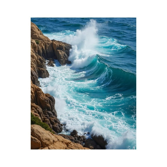 Paint By Numbers Kit for Adults Beginner - DIY Majestic Ocean Waves Crashing Coast Canvas Painting Kits for Adults, Frameless Paint By Number for Adults for Home Wall Decor 16x20 Inch