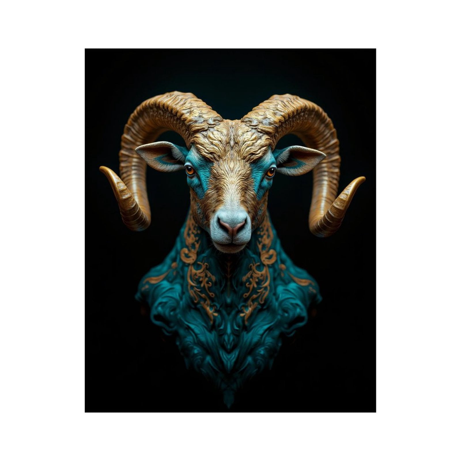 Paint By Numbers Kit for Adults Beginner - DIY Majestic Ram Artistic Portrait Canvas Painting Kits for Adults, Frameless Paint By Number for Adults for Home Wall Decor 16x20 Inch