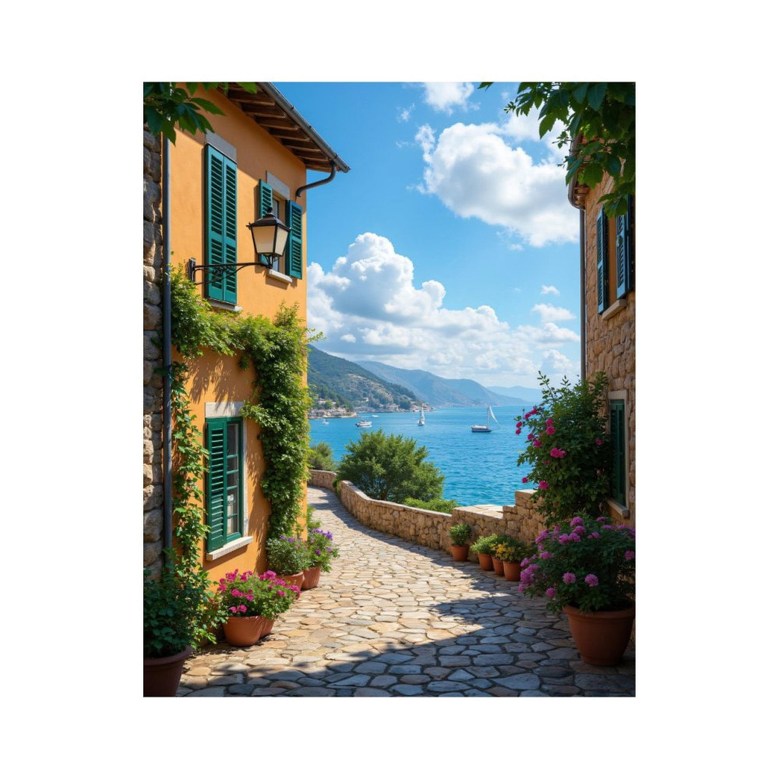 Paint By Numbers Kit for Adults Beginner - DIY Mediterranean Seaside ...