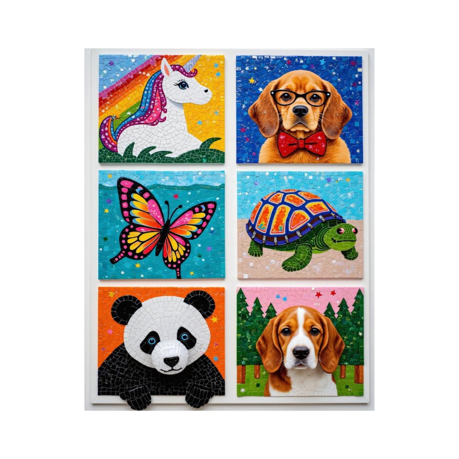 Paint By Numbers Kit for Adults Beginner - DIY Mosaic Art Animals Whimsical Scenes Canvas Painting Kits for Adults, Frameless Paint By Number for Adults for Home Wall Decor 16x20 Inch