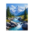 thumbnail image 1 of Paint By Numbers Kit for Adults Beginner - DIY Mountain Stream Scenery Summer View Canvas Painting Kits for Adults, Frameless Paint By Number for Adults for Home Wall Decor 16x20 Inch, 1 of 7