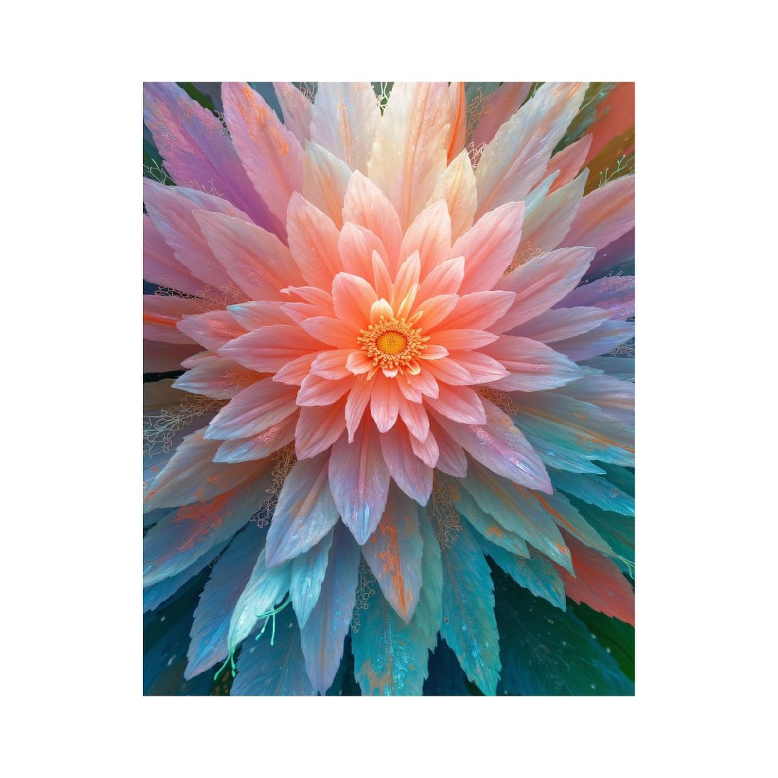 Paint By Numbers Kit for Adults Beginner - DIY Multicolor Radiant Floral Art Canvas Painting Kits for Adults, Frameless Paint By Number for Adults for Home Wall Decor 16x20 Inch