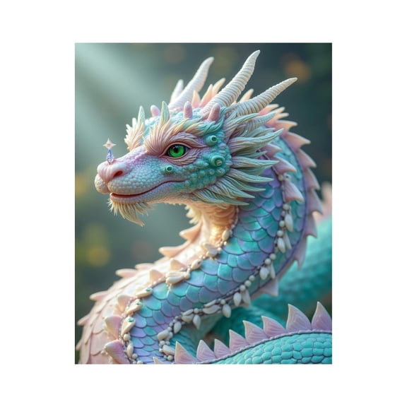 Paint By Numbers Kit for Adults Beginner - DIY Mystical Pastel Dragon Fantasy Art Canvas Painting Kits for Adults, Frameless Paint By Number for Adults for Home Wall Decor 16x20 Inch