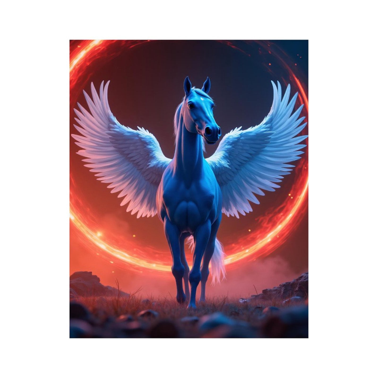 Paint By Numbers Kit for Adults Beginner - DIY Mystical Winged Horse Surreal Art Canvas Painting Kits for Adults, Frameless Paint By Number for Adults for Home Wall Decor 16x20 Inch