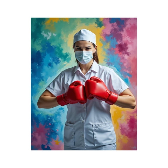 Paint By Numbers Kit for Adults Beginner - DIY Nurse Boxing Colors Energy Canvas Painting Kits for Adults, Frameless Paint By Number for Adults for Home Wall Decor 16x20 Inch