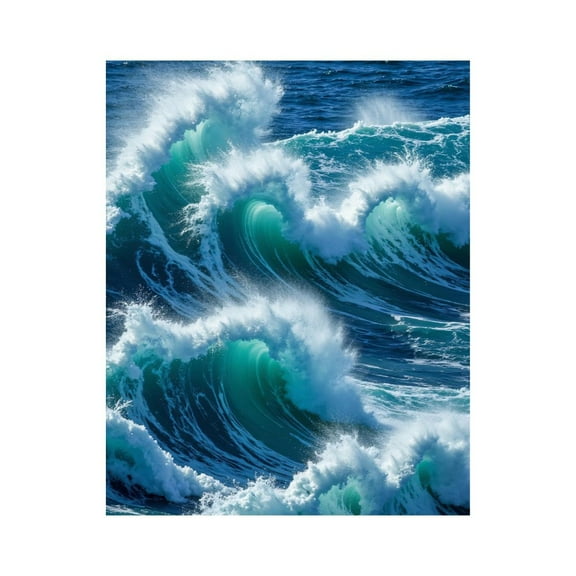 Paint By Numbers Kit for Adults Beginner - DIY Ocean Waves Power Energy Surge Canvas Painting Kits for Adults, Frameless Paint By Number for Adults for Home Wall Decor 16x20 Inch