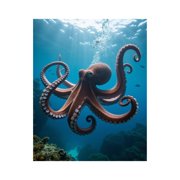 Paint By Numbers Kit for Adults Beginner - DIY Octopus Ocean Depths Aquatic Wildlife Canvas Painting Kits for Adults, Frameless Paint By Number for Adults for Home Wall Decor 16x20 Inch