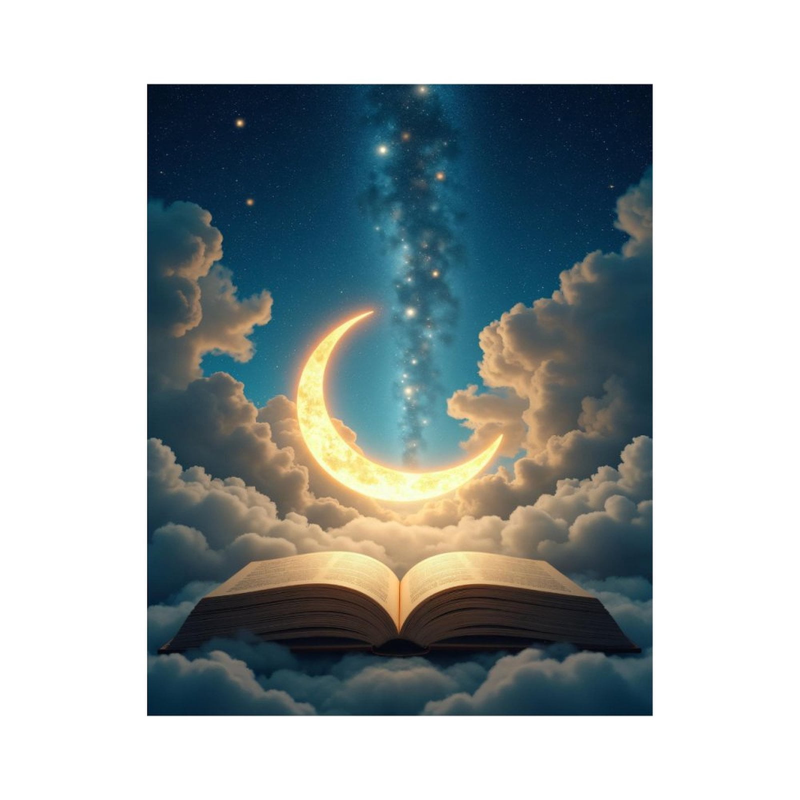 Paint By Numbers Kit for Adults Beginner - DIY Open Crescent Moon Sky Canvas Painting Kits for Adults, Frameless Paint By Number for Adults for Home Wall Decor 16x20 Inch