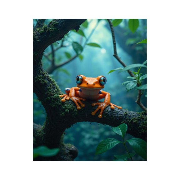 Paint By Numbers Kit for Adults Beginner - DIY Orange Frog Forest Branch Canvas Painting Kits for Adults, Frameless Paint By Number for Adults for Home Wall Decor 16x20 Inch