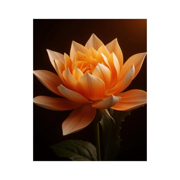 Paint By Numbers Kit for Adults Beginner - DIY Orange Lotus Flower Art Canvas Painting Kits for Adults, Frameless Paint By Number for Adults for Home Wall Decor 16x20 Inch
