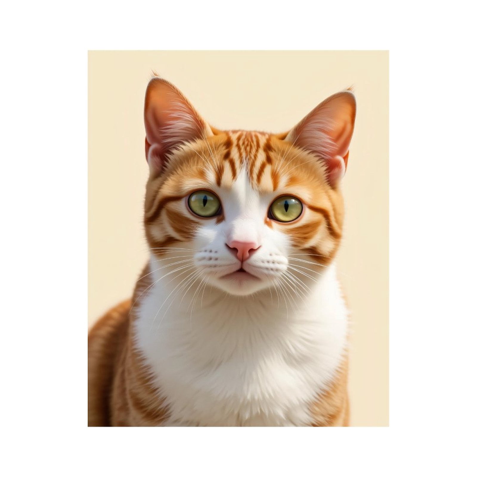 Paint By Numbers Kit for Adults Beginner - DIY Orange Tabby Cat Portrait Canvas Painting Kits for Adults, Frameless Paint By Number for Adults for Home Wall Decor 16x20 Inch