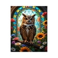 thumbnail image 1 of Paint By Numbers Kit for Adults Beginner - DIY Owl Garden Stained Glass Flowers Canvas Painting Kits for Adults, Frameless Paint By Number for Adults for Home Wall Decor 16x20 Inch, 1 of 7