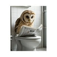 thumbnail image 1 of Paint By Numbers Kit for Adults Beginner - DIY Owl Reading Newspaper Bathroom Canvas Painting Kits for Adults, Frameless Paint By Number for Adults for Home Wall Decor 16x20 Inch, 1 of 7