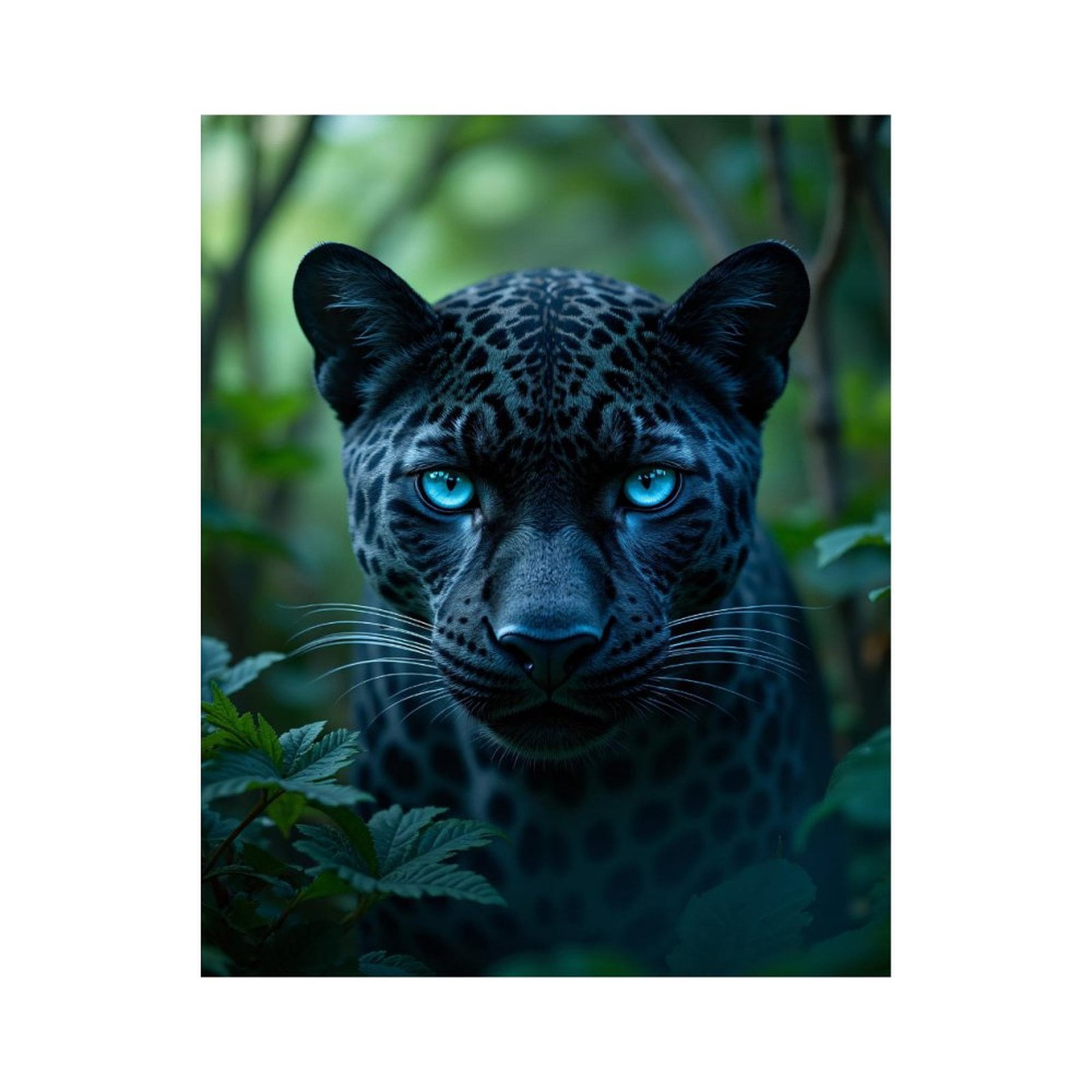 Paint By Numbers Kit for Adults Beginner - DIY Panther Blue Eyes Jungle Canvas Painting Kits for Adults, Frameless Paint By Number for Adults for Home Wall Decor 16x20 Inch