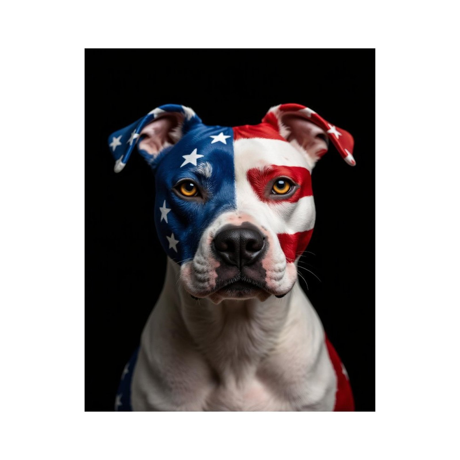 Paint By Numbers Kit for Adults Beginner - DIY Patriotic Dog Face Paint Art Canvas Painting Kits for Adults, Frameless Paint By Number for Adults for Home Wall Decor 16x20 Inch