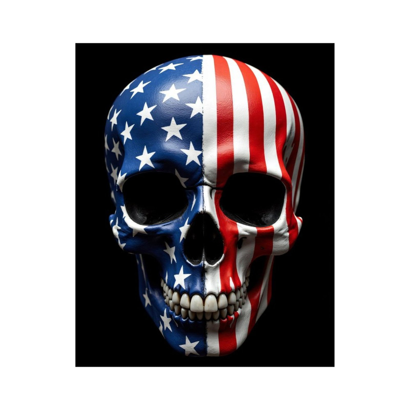 Paint By Numbers Kit for Adults Beginner - DIY Patriotic Skull Art Design Canvas Painting Kits for Adults, Frameless Paint By Number for Adults for Home Wall Decor 16x20 Inch