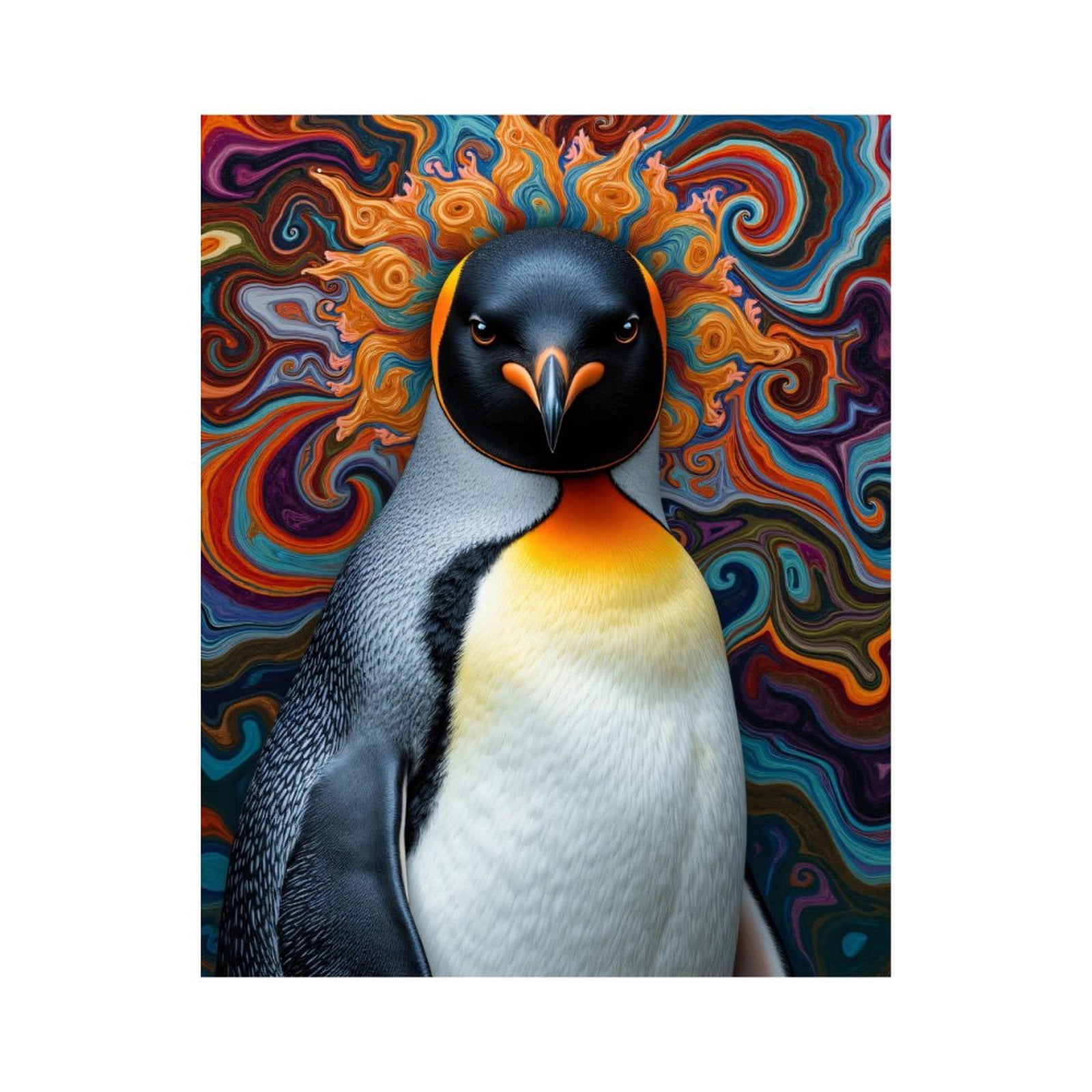 Paint By Numbers Kit for Adults Beginner - DIY Penguin Vibrant Abstract Art Canvas Painting Kits for Adults, Frameless Paint By Number for Adults for Home Wall Decor 16x20 Inch