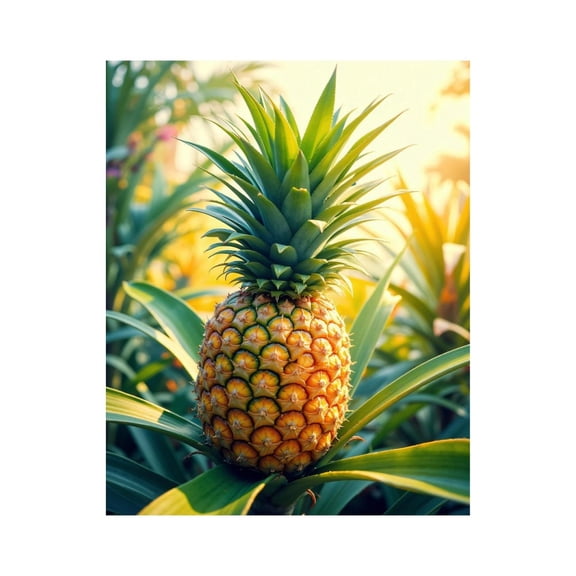 Paint By Numbers Kit for Adults Beginner - DIY Pineapple Tropical Sunlit Garden Canvas Painting Kits for Adults, Frameless Paint By Number for Adults for Home Wall Decor 16x20 Inch
