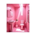 thumbnail image 1 of Paint By Numbers Kit for Adults Beginner - DIY Pink Bathroom Interior Design Canvas Painting Kits for Adults, Frameless Paint By Number for Adults for Home Wall Decor 16x20 Inch, 1 of 7