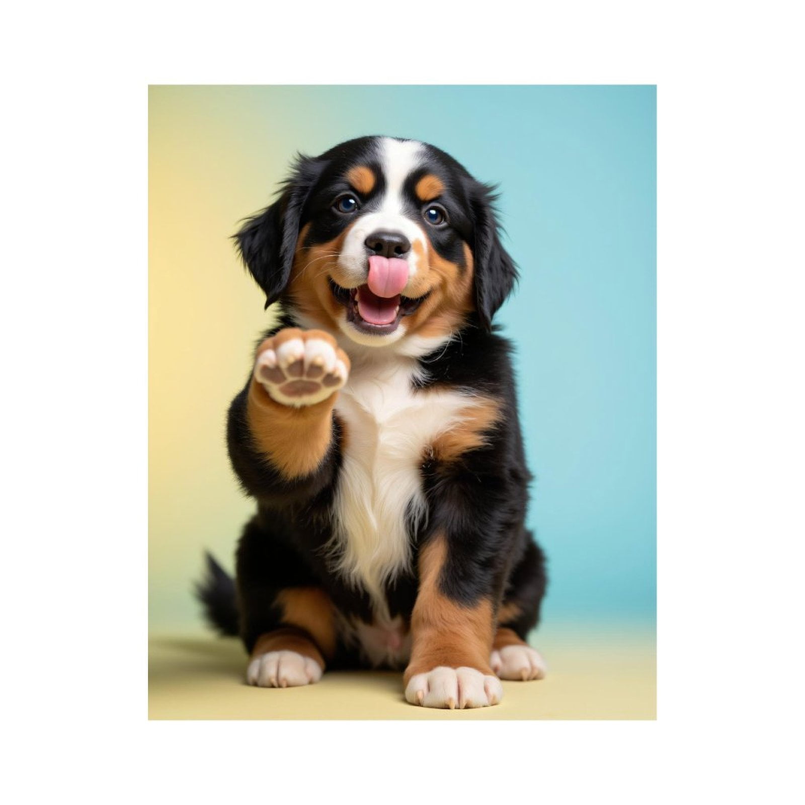 Paint By Numbers Kit for Adults Beginner - DIY Playful Puppy Paw Portrait Canvas Painting Kits for Adults, Frameless Paint By Number for Adults for Home Wall Decor 16x20 Inch