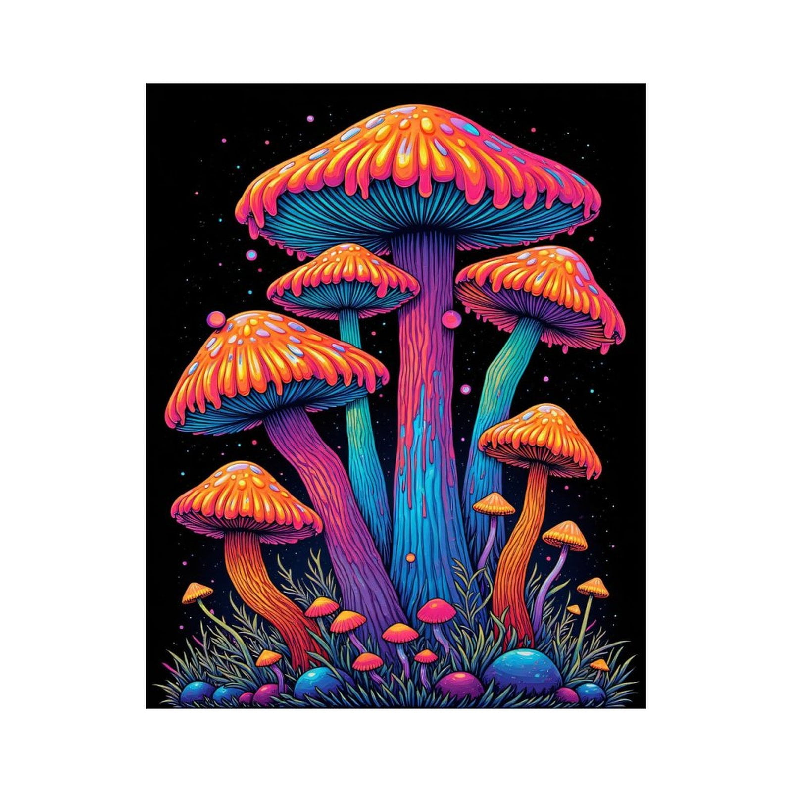 Paint By Numbers Kit for Adults Beginner - DIY Psychedelic Mushroom Fantasy Art Canvas Painting Kits for Adults, Frameless Paint By Number for Adults for Home Wall Decor 16x20 Inch