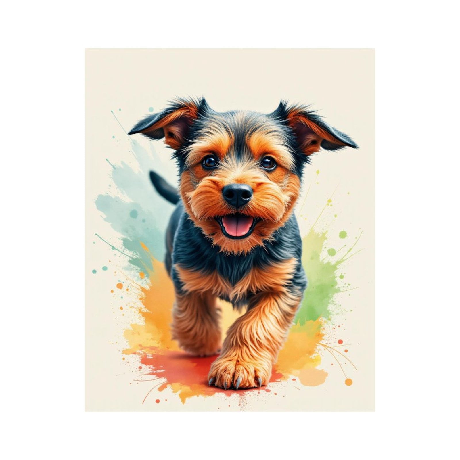Paint By Numbers Kit for Adults Beginner - DIY Puppy Playful Portrait Art Vibrant Canvas Painting Kits for Adults, Frameless Paint By Number for Adults for Home Wall Decor 16x20 Inch