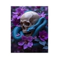 thumbnail image 1 of Paint By Numbers Kit for Adults Beginner - DIY Purples Skull Serpent Blooms Canvas Painting Kits for Adults, Frameless Paint By Number for Adults for Home Wall Decor 16x20 Inch, 1 of 7
