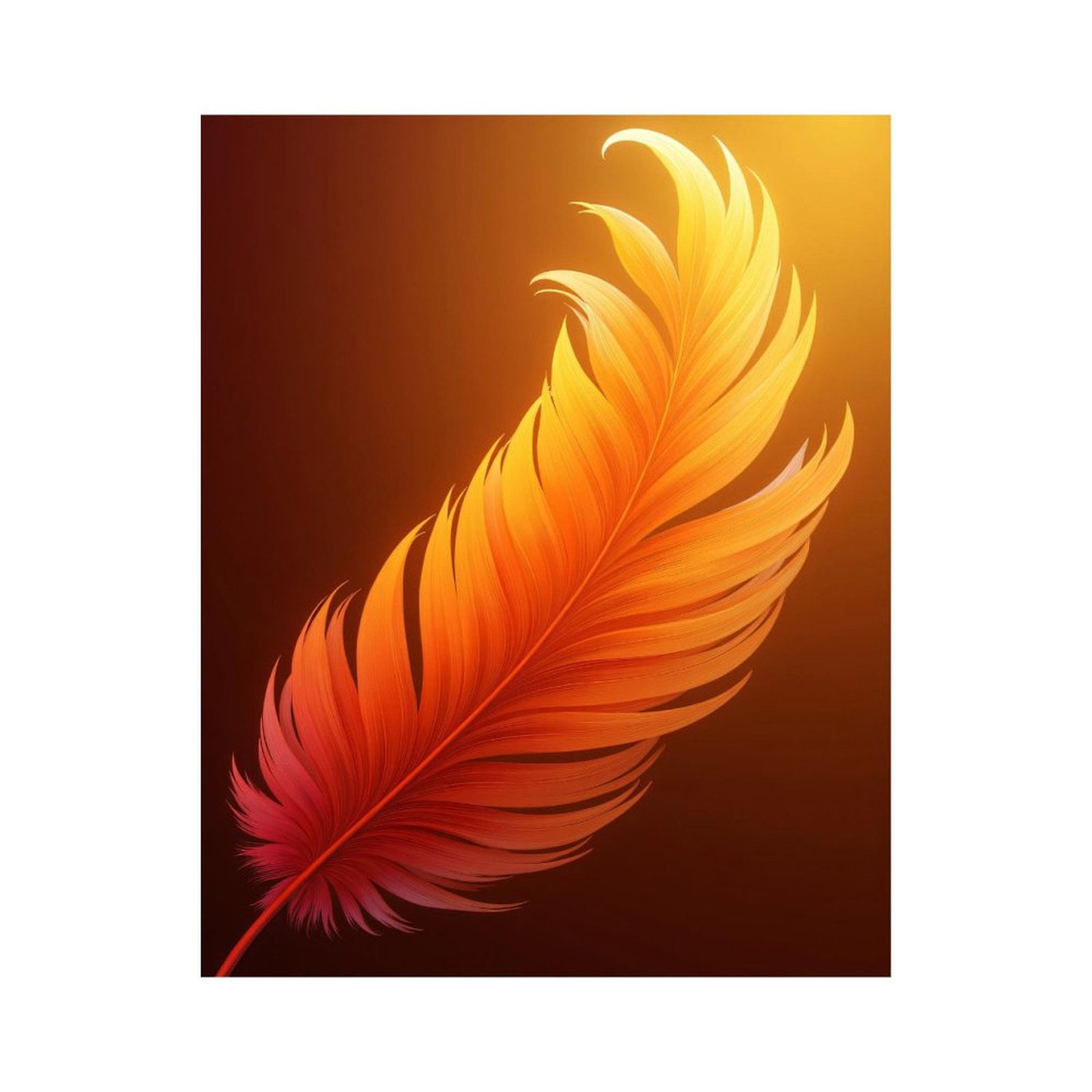 Paint By Numbers Kit for Adults Beginner - DIY Radiant Orange Feather Art Canvas Painting Kits for Adults, Frameless Paint By Number for Adults for Home Wall Decor 16x20 Inch