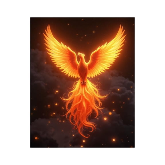 Paint By Numbers Kit for Adults Beginner - DIY Radiant Phoenix Soaring Sky Canvas Painting Kits for Adults, Frameless Paint By Number for Adults for Home Wall Decor 16x20 Inch