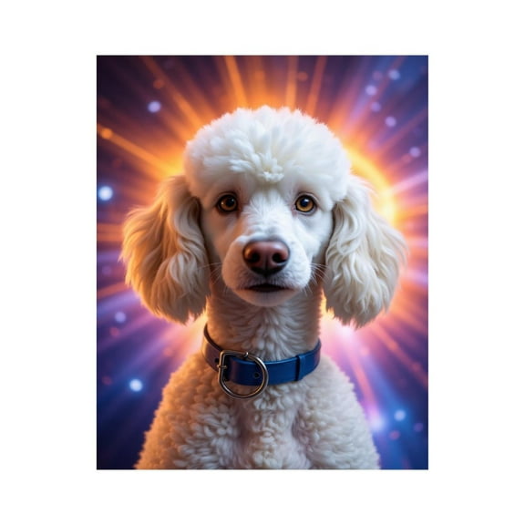 Paint By Numbers Kit for Adults Beginner - DIY Radiant Poodle Portrait With Blue Collar Canvas Painting Kits for Adults, Frameless Paint By Number for Adults for Home Wall Decor 16x20 Inch