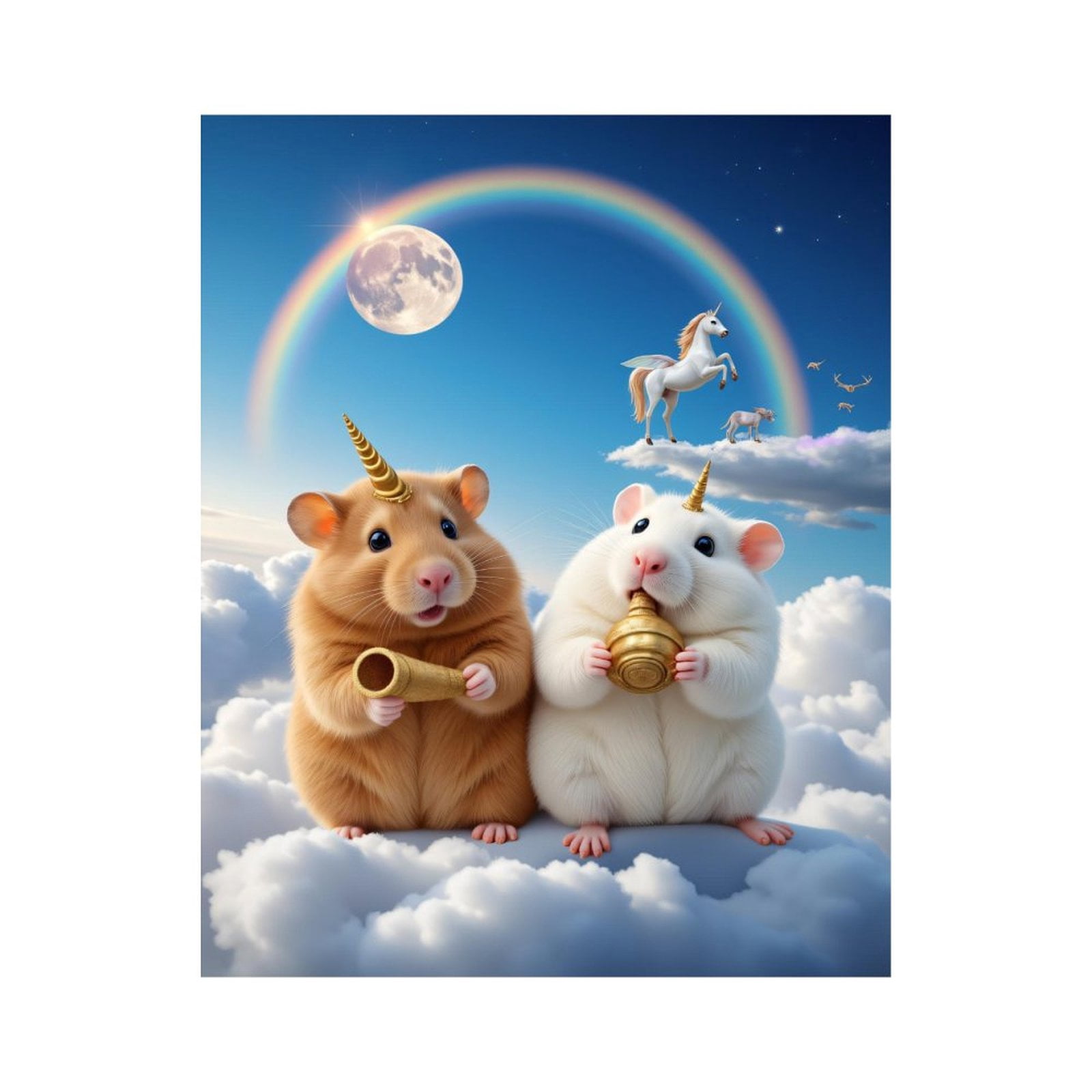 Paint By Numbers Kit for Adults Beginner - DIY Rainbow Moon Clouds ...