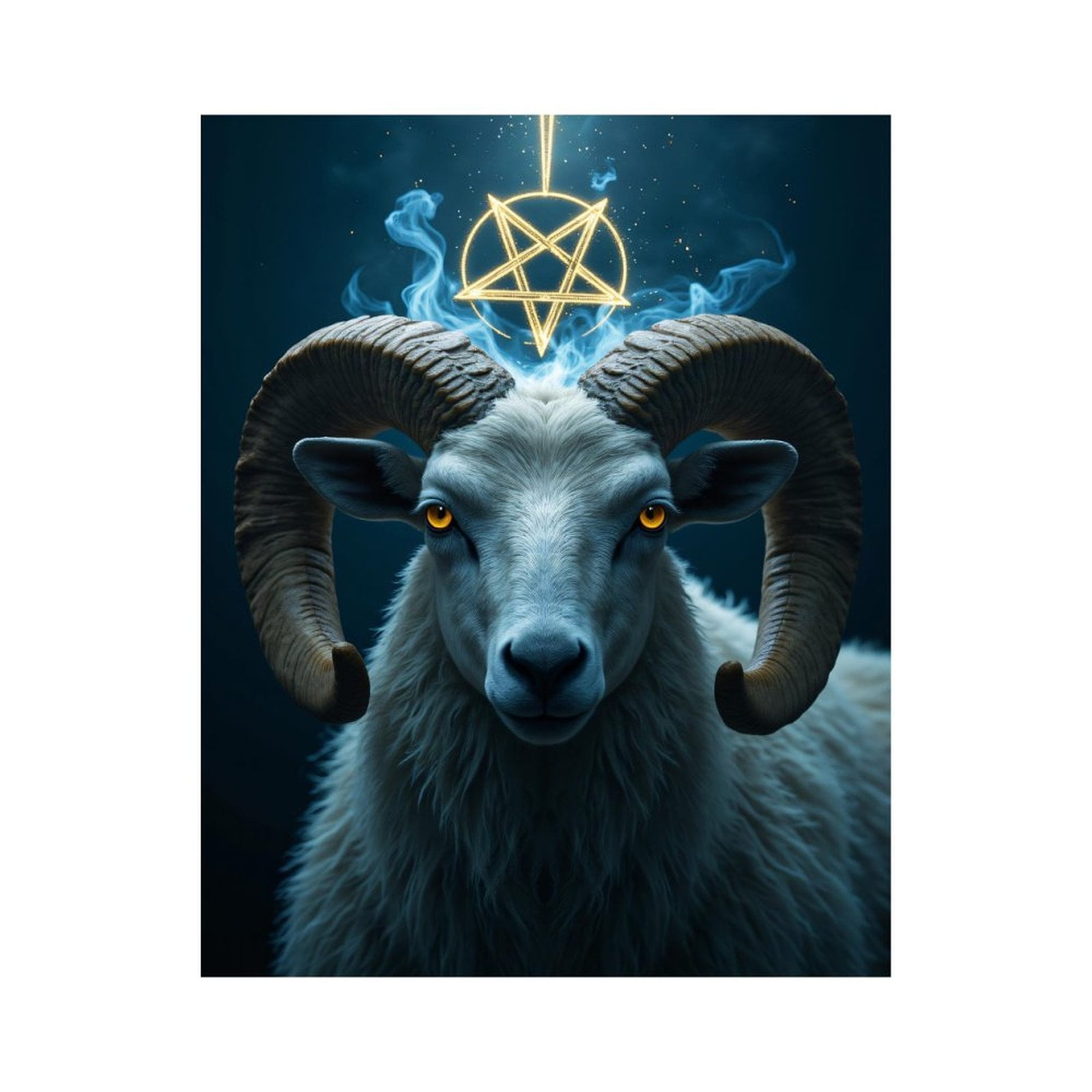 Paint By Numbers Kit for Adults Beginner - DIY Ram Illuminated Mystical Aura Canvas Painting Kits for Adults, Frameless Paint By Number for Adults for Home Wall Decor 16x20 Inch