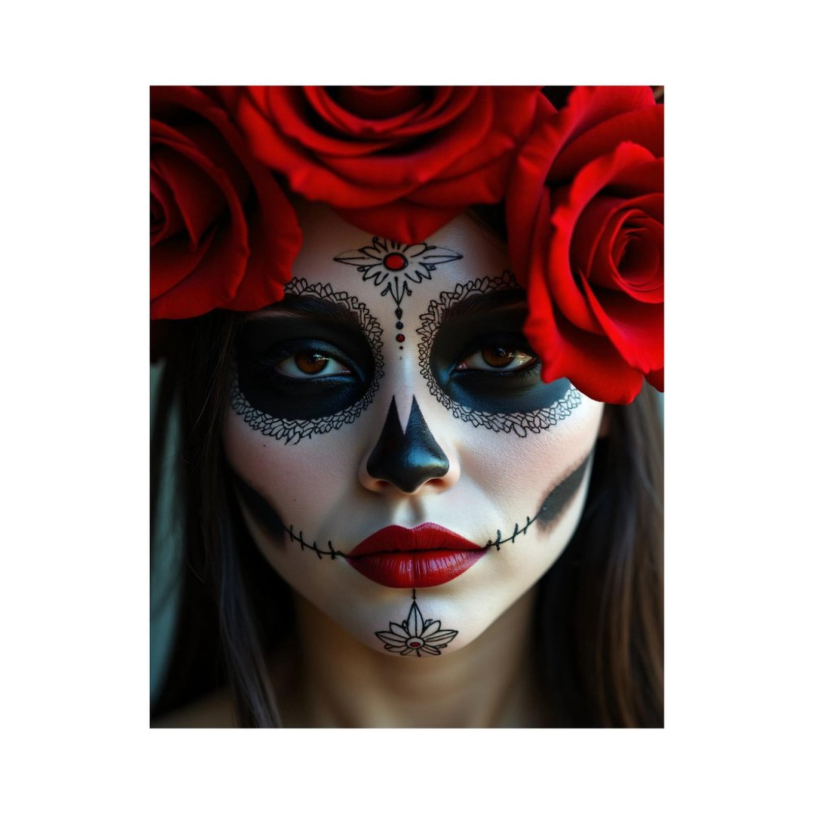 Paint By Numbers Kit for Adults Beginner - DIY Red Rose Face Art Elegance Canvas Painting Kits for Adults, Frameless Paint By Number for Adults for Home Wall Decor 16x20 Inch