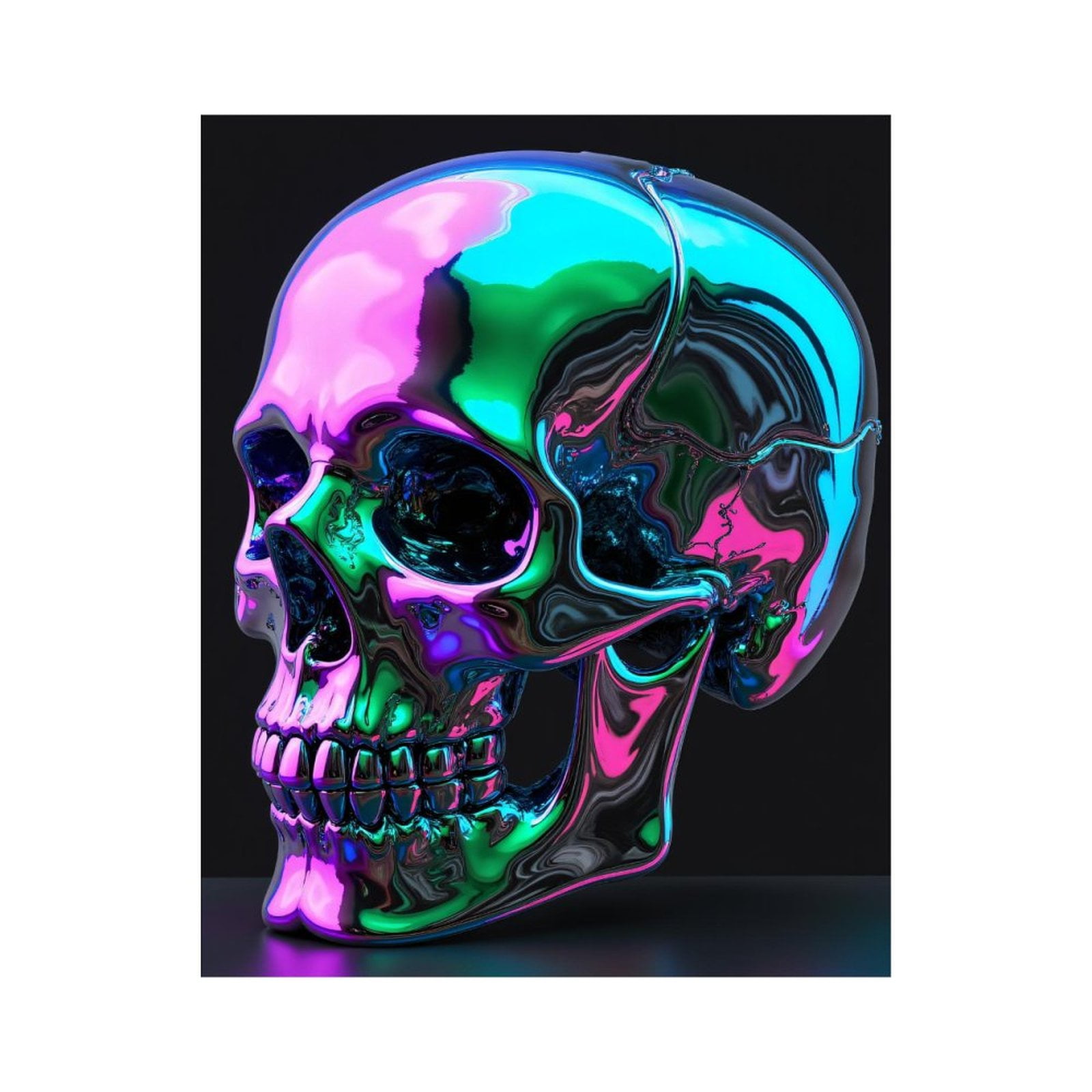 Paint By Numbers Kit for Adults Beginner - DIY Reflective Vibrant Skull Art Canvas Painting Kits for Adults, Frameless Paint By Number for Adults for Home Wall Decor 16x20 Inch